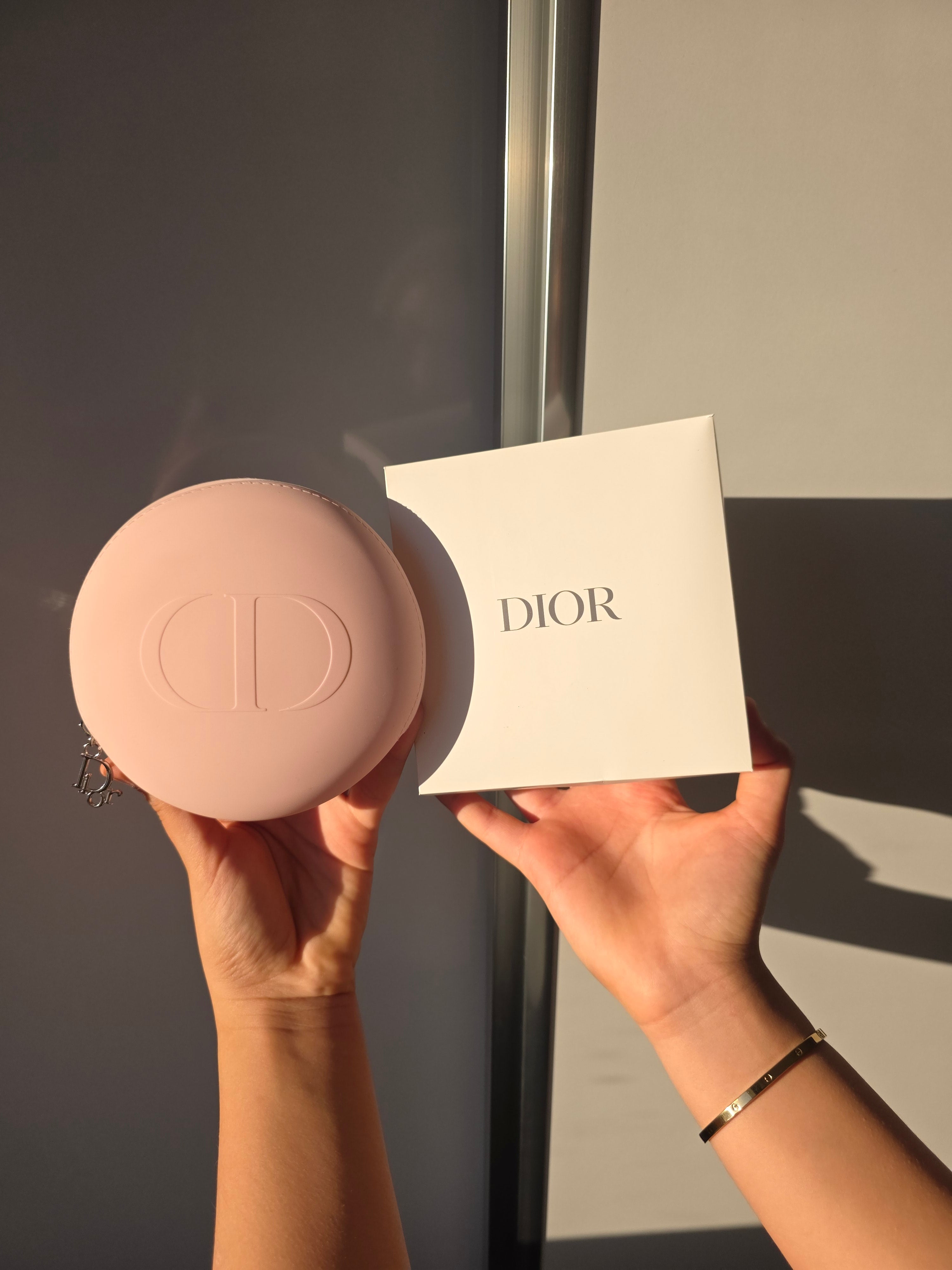 Dior Pink Limited Edition Round Cosmetic Bag