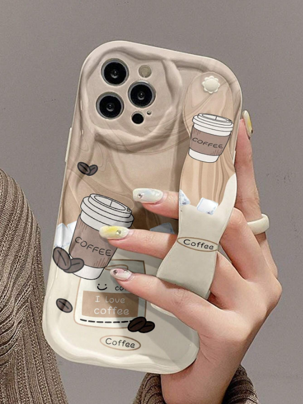 Coffee Elements Strap Shockproof Case (IPHONE 14 PRO MAX)