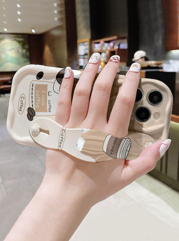 Coffee Elements Strap Shockproof Case (IPHONE 14 PRO MAX)