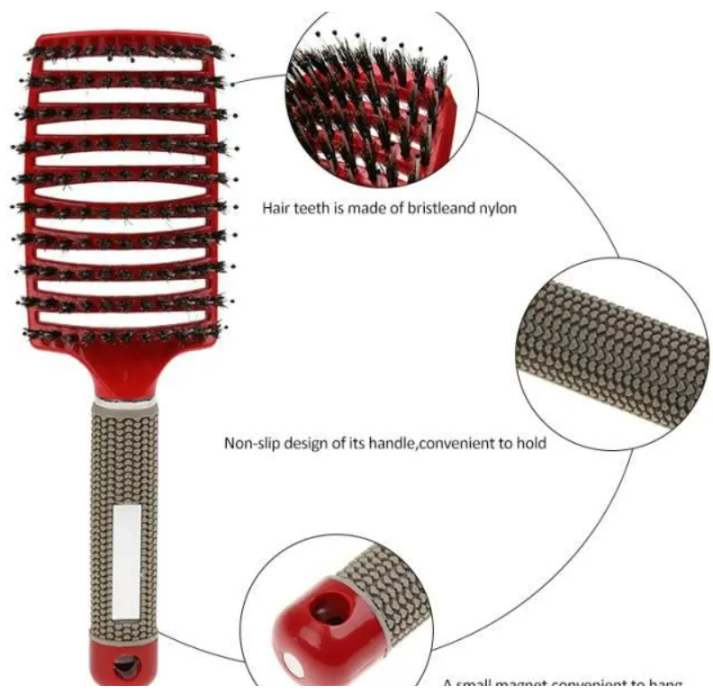 Hair brush with poils de sanglier