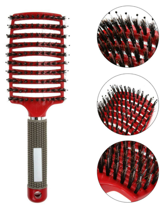 Hair brush with poils de sanglier