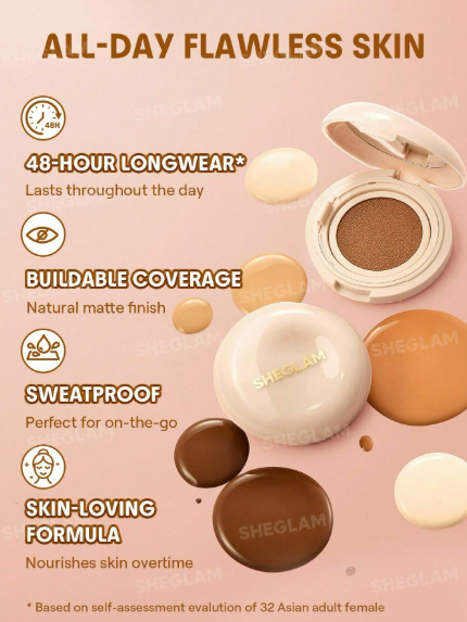 Sheglam Lock & Go Long-Lasting Cushion Foundation