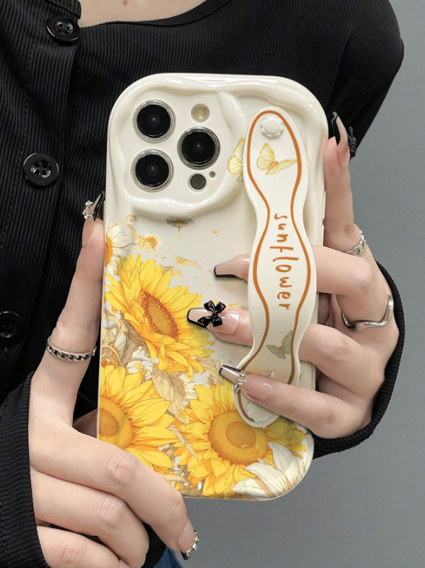 Sunflower Wristband Shockproof Case (IPHONE 13 PRO MAX/14 PRO MAX/ SAMSUNG GALAXY S25 ULTRA)