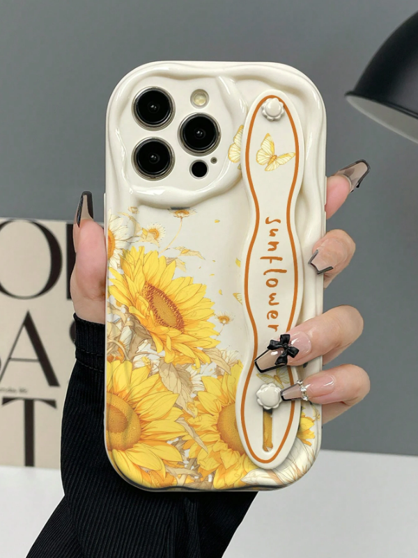 Sunflower Wristband Shockproof Case (IPHONE 13 PRO MAX/14 PRO MAX/ SAMSUNG GALAXY S25 ULTRA)