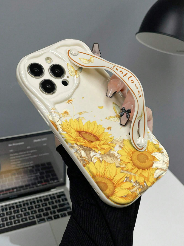 Sunflower Wristband Shockproof Case (IPHONE 13 PRO MAX/14 PRO MAX/ SAMSUNG GALAXY S25 ULTRA)