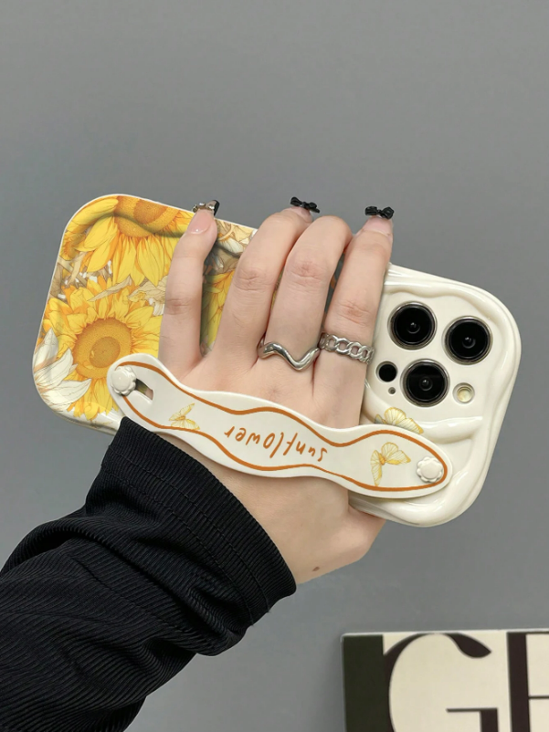 Sunflower Wristband Shockproof Case (IPHONE 13 PRO MAX/14 PRO MAX/ SAMSUNG GALAXY S25 ULTRA)