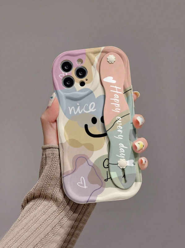Smiley Wristband Shockproof Case (IPHONE 14 PRO MAX)