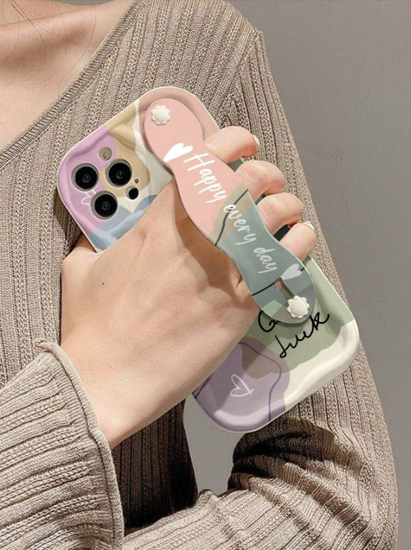 Smiley Wristband Shockproof Case (IPHONE 14 PRO MAX)