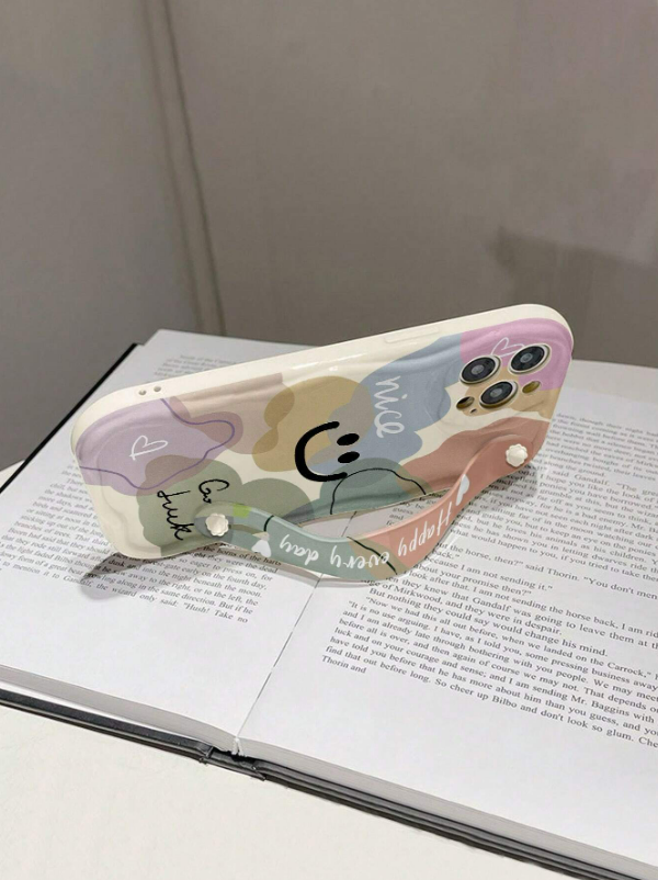 Smiley Wristband Shockproof Case (IPHONE 14 PRO MAX)