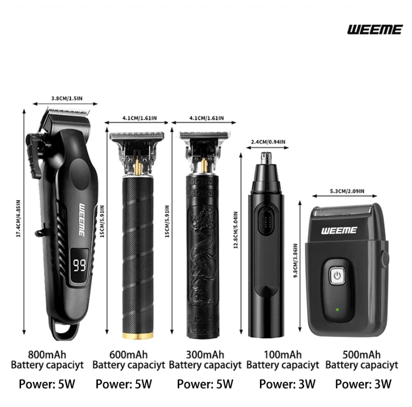 WEEME 4-Piece Men's Electric Grooming Kit