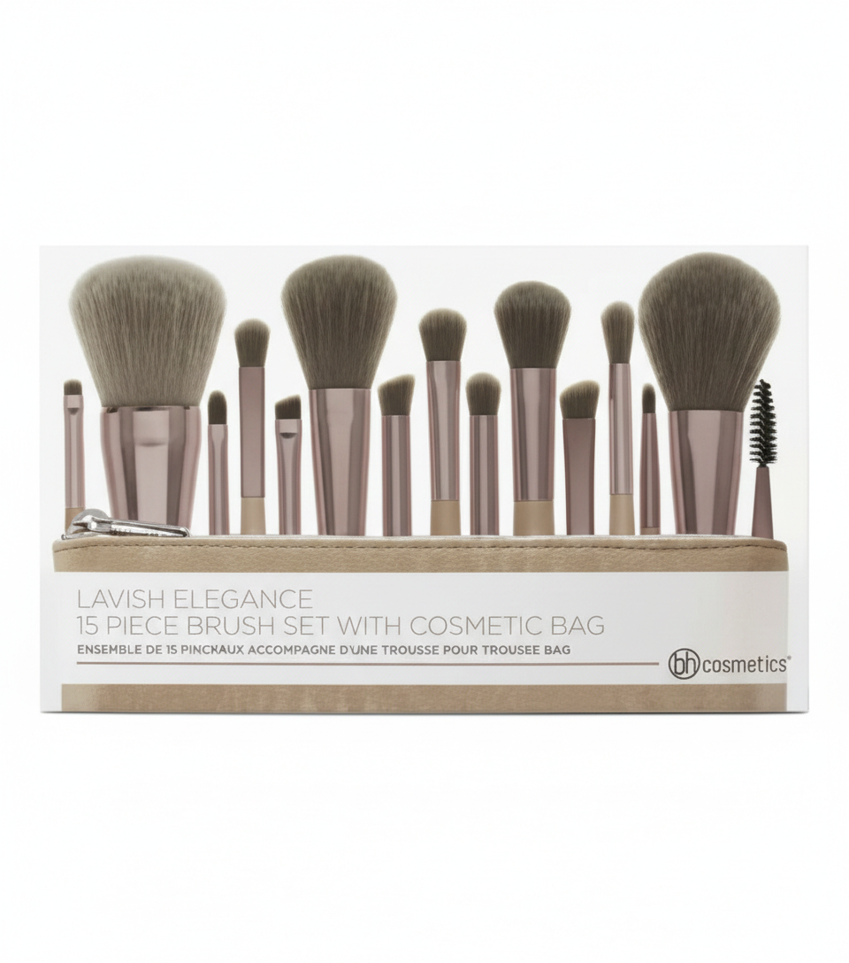 BH Cosmetics Lavish Elegance 15-Piece Brush Set