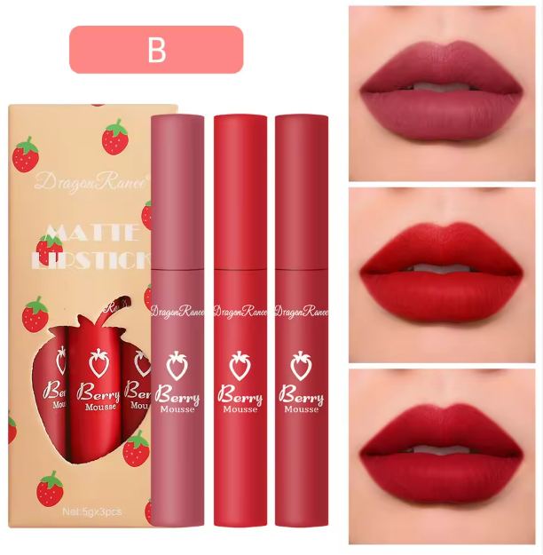 Dragon Ranee Matte Lipstick 3pcs