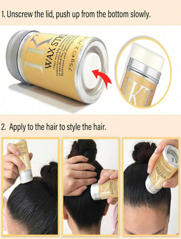 ikt Hair Wax Stick With Edge Brush & Styling Combs Set