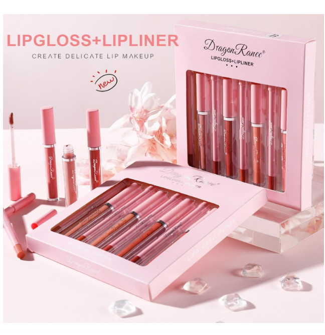 Dragon ranee Set of 4 Mattes Lipstick With 4 Lipliners